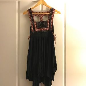 Free People black combo dress